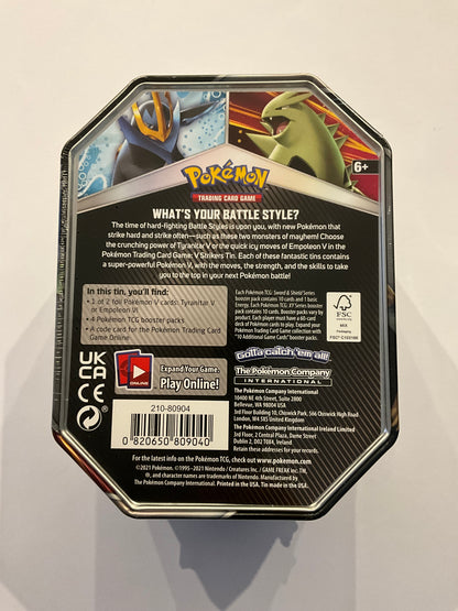 Pokémon V Strikers Tin Tyranitar V / Empoleon V Englisch OVP Sealed | Pokémon TCG