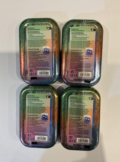Pokémon Mega-Entwicklung Illumina City Mini-Tin Deutsch – Flambirex Edition mit 2 Boosterpacks