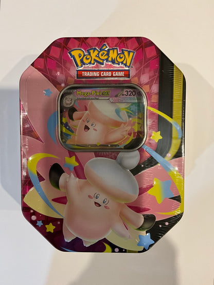 Pokémon Mega-Pixi-ex Tin Deutsch – Promokarte Mega-Pixi-ex & 4 Boosterpacks