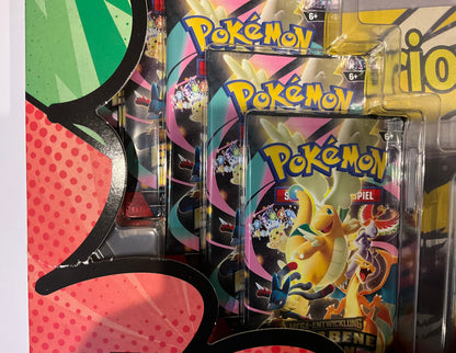 Pokémon Mega-Entwicklung Erhabene Helden Premium-Poster-Kollektion Deutsch – Mega-Lucario-ex Promokarte & 10 Booster