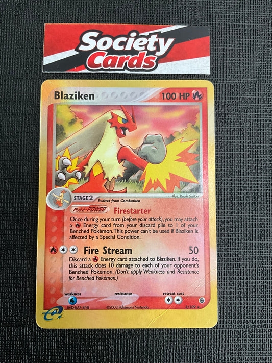 Pokémon Blaziken 3/109 Holo – EX Ruby & Sapphire (Englisch)