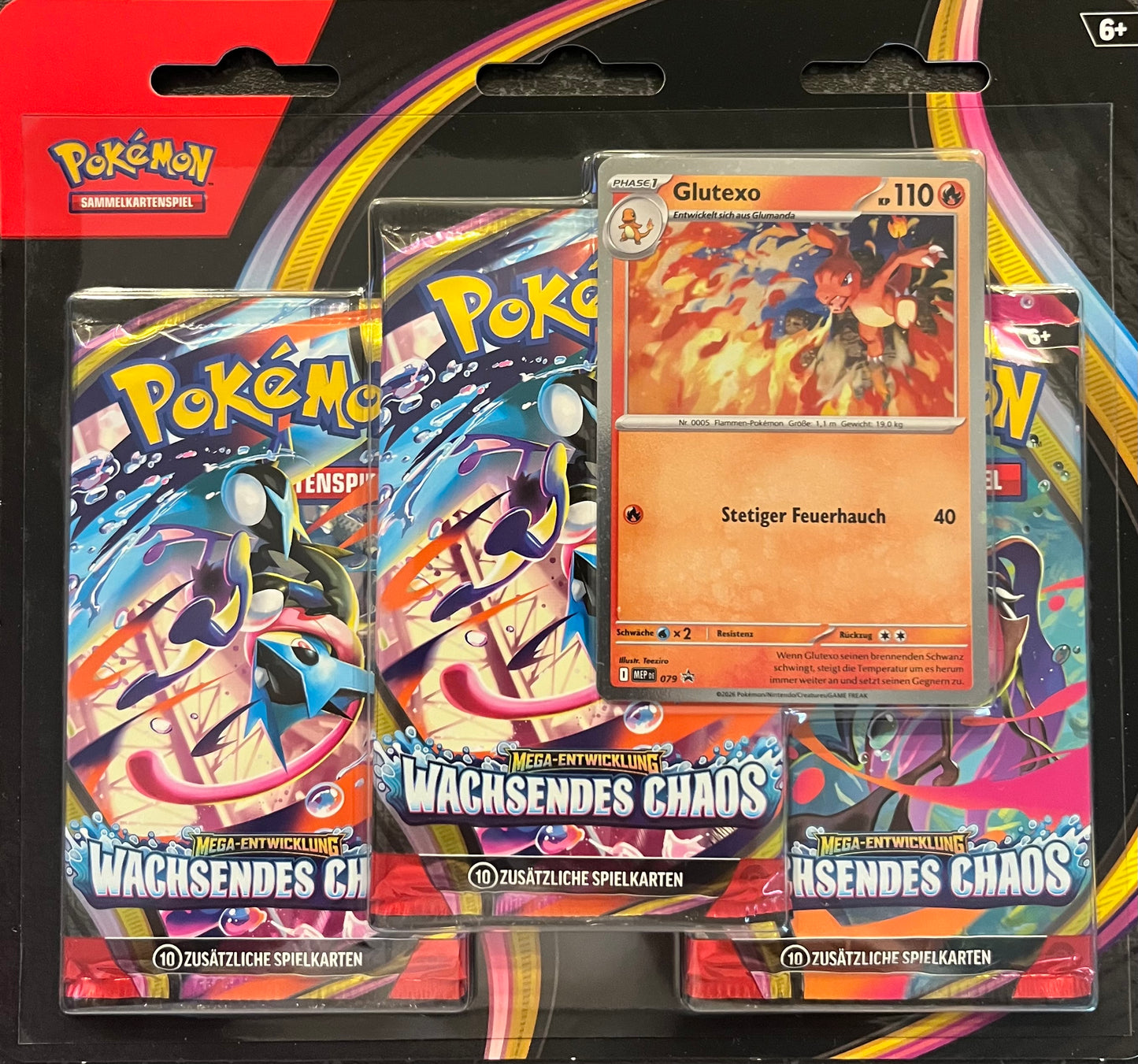 Pokémon Mega-Entwicklung – Wachsendes Chaos 3-Pack Blister (Deutsch)