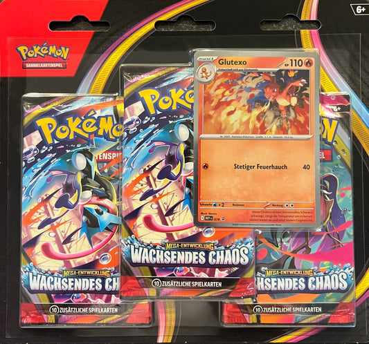 Pokémon Mega-Entwicklung – Wachsendes Chaos 3-Pack Blister (Deutsch)