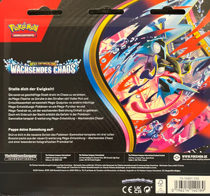 Pokémon Mega-Entwicklung – Wachsendes Chaos 3-Pack Blister (Deutsch)