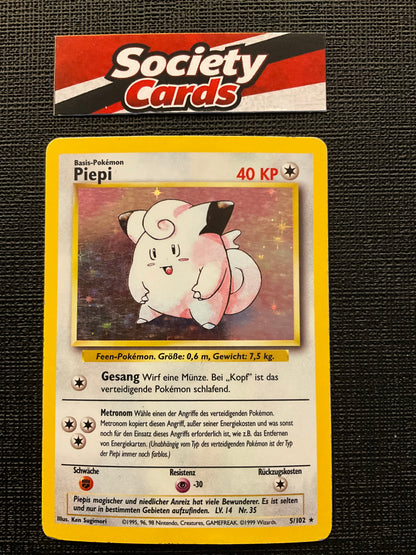 Pokémon Piepi 5/102 Holo – Grundset (Deutsch)