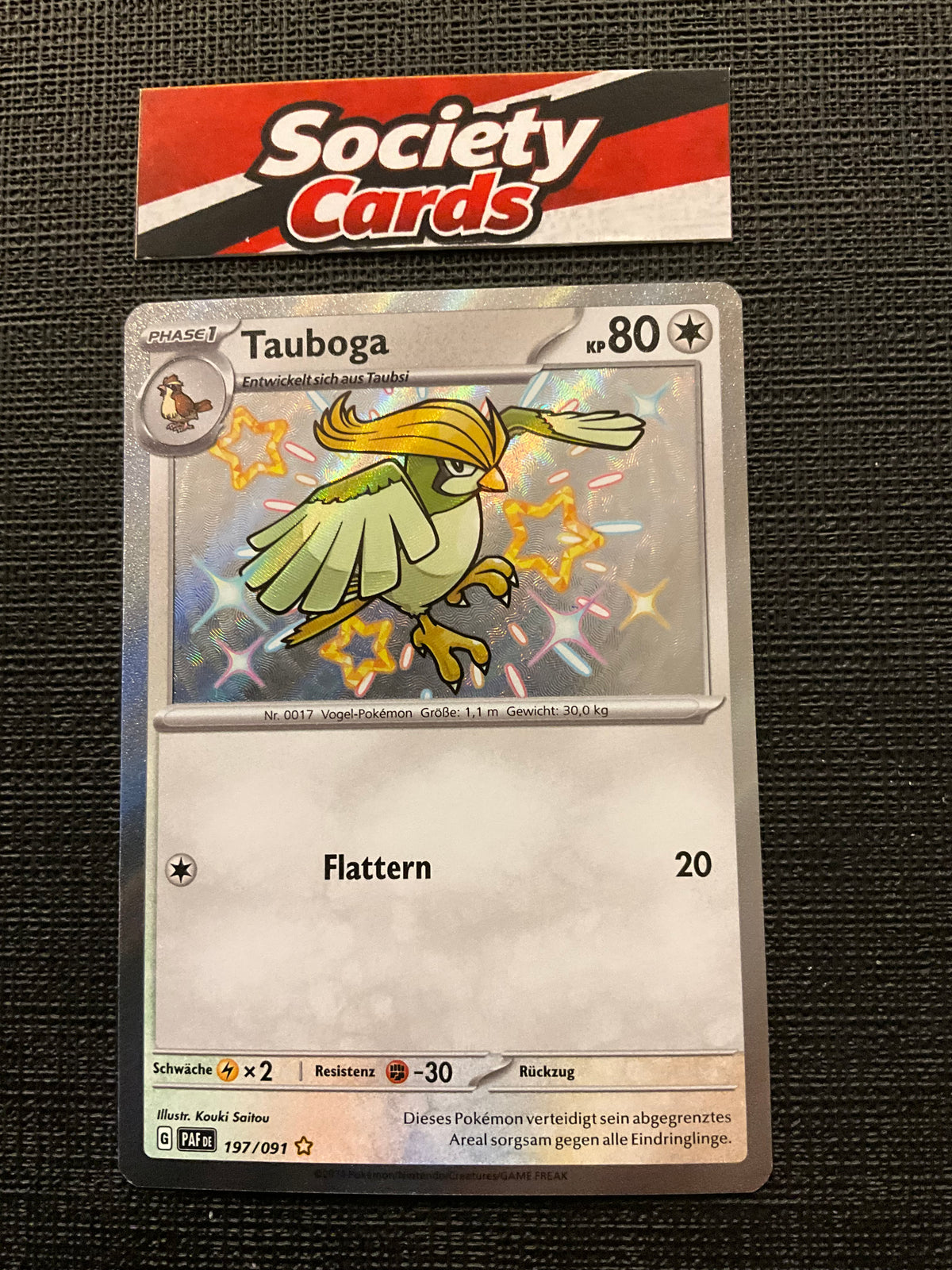 Pokémon Tauboga 197/091 – Shiny Rare – Paldeas Schicksale (Deutsch)
