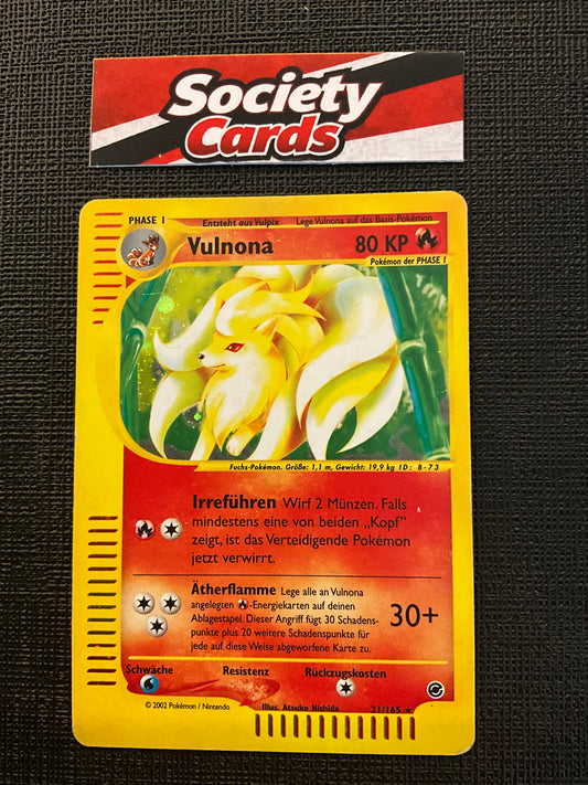 Pokémon Vulnona 21/165 Holo – Expedition (Deutsch)