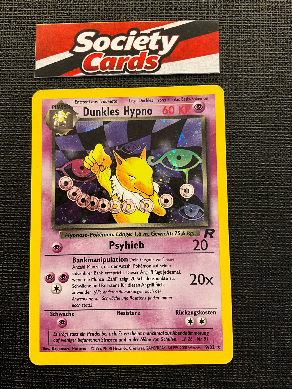 Pokémon Dunkles Hypno 9/82 Holo – Team Rocket (Deutsch)
