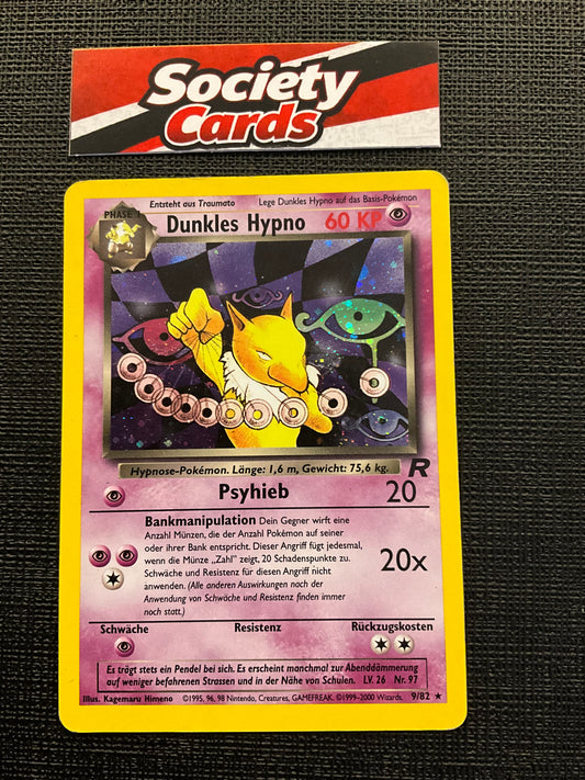 Pokémon Dunkles Hypno 9/82 Holo – Team Rocket (Deutsch)