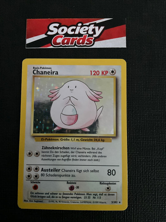 Pokémon Chaneira 3/102 Holo – Basis Set (Deutsch)