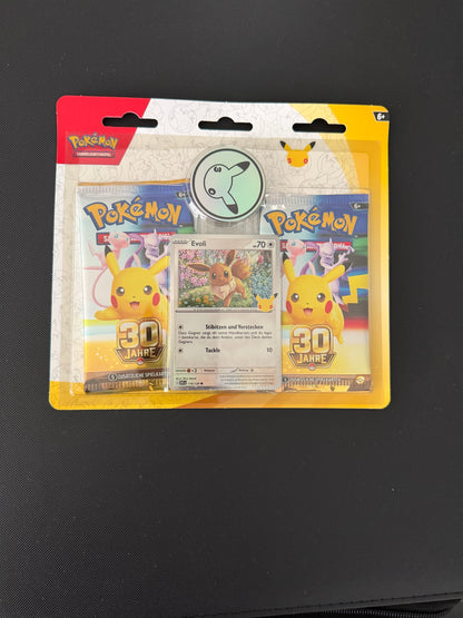 Pokémon 30 Jahre 2er-Pack-Blister – Evoli (Deutsch)