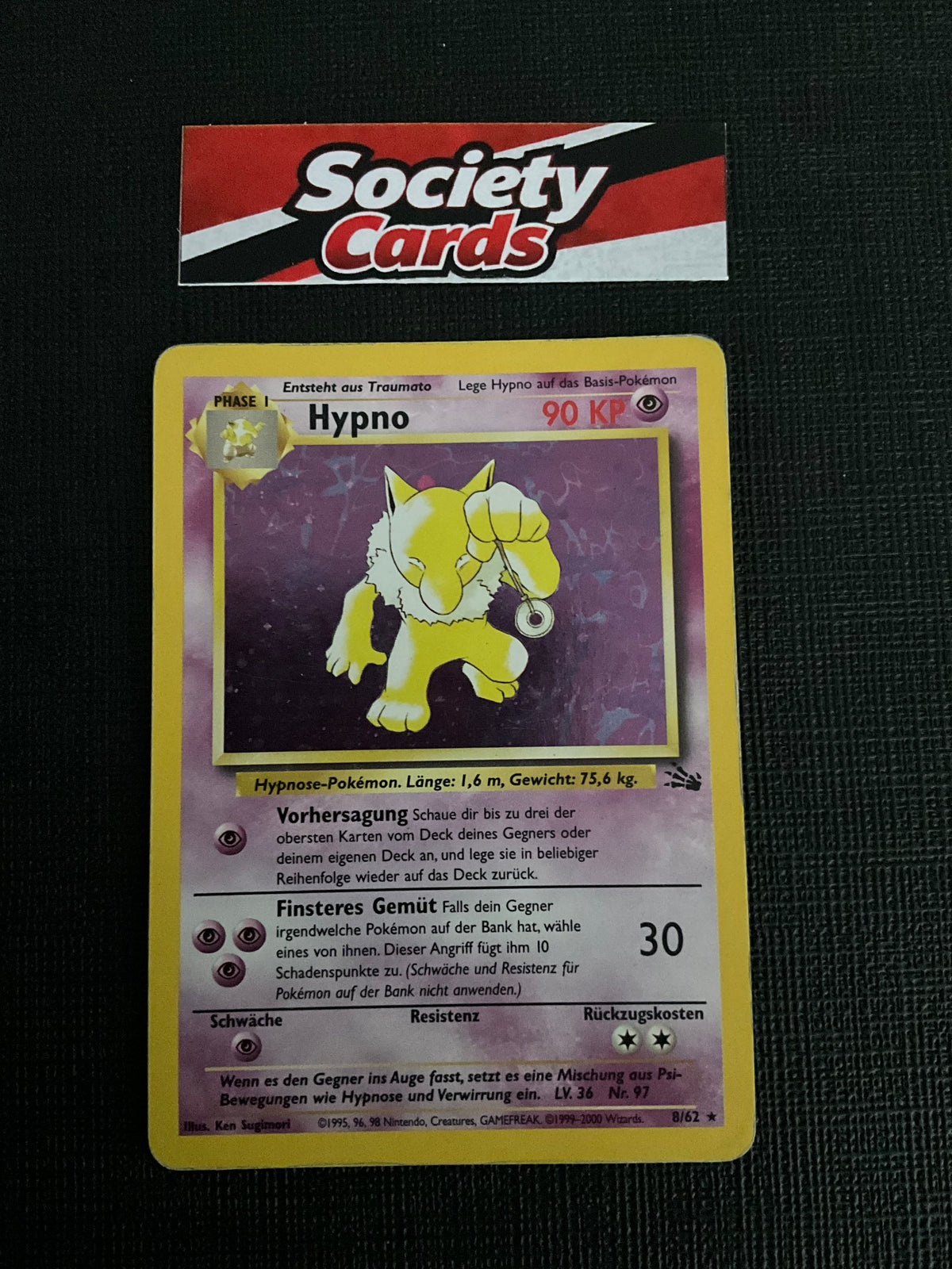 Pokémon Hypno 8/62 Holo – Fossil (Deutsch)