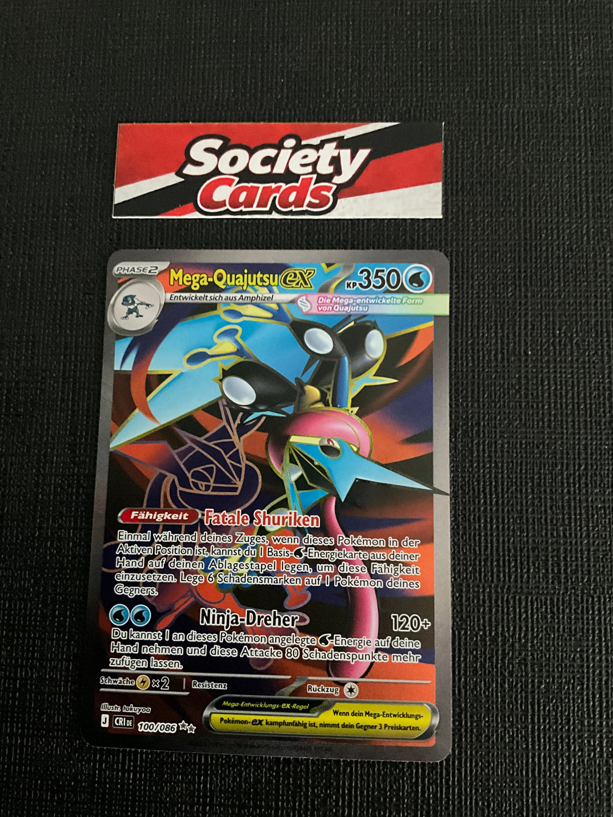 Pokémon Mega-Quajutsu ex 100/086 Ultra Rare – Wachsendes Chaos (Deutsch)