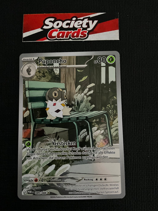 Pokémon Puponcho 089/088 Illustration Rare – Optimale Ordnung (Deutsch)