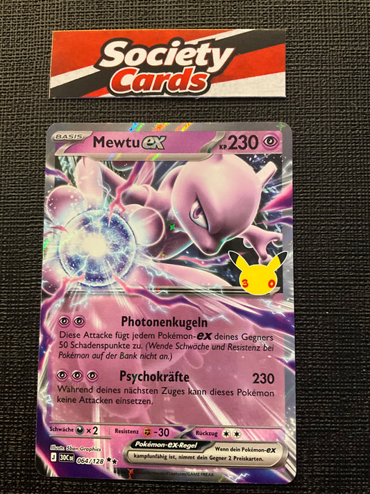 Mewtu ex 064/128 Double Rare aus Pokémon 30 Jahre – Deutsch