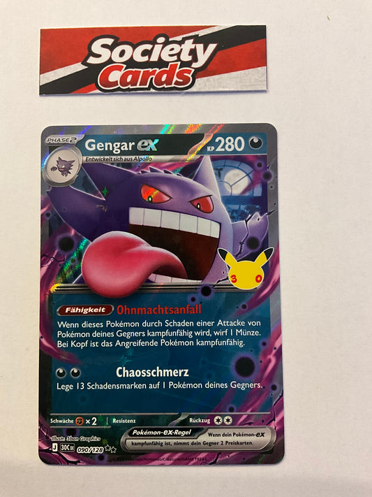 Pokémon Gengar ex 090/128 Double Rare – 30 Jahre (Deutsch)