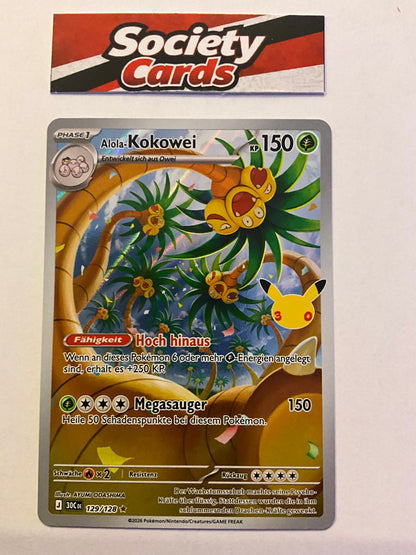 Pokémon Alola-Kokowei 129/128 Illustration Rare – 30 Jahre (Deutsch)