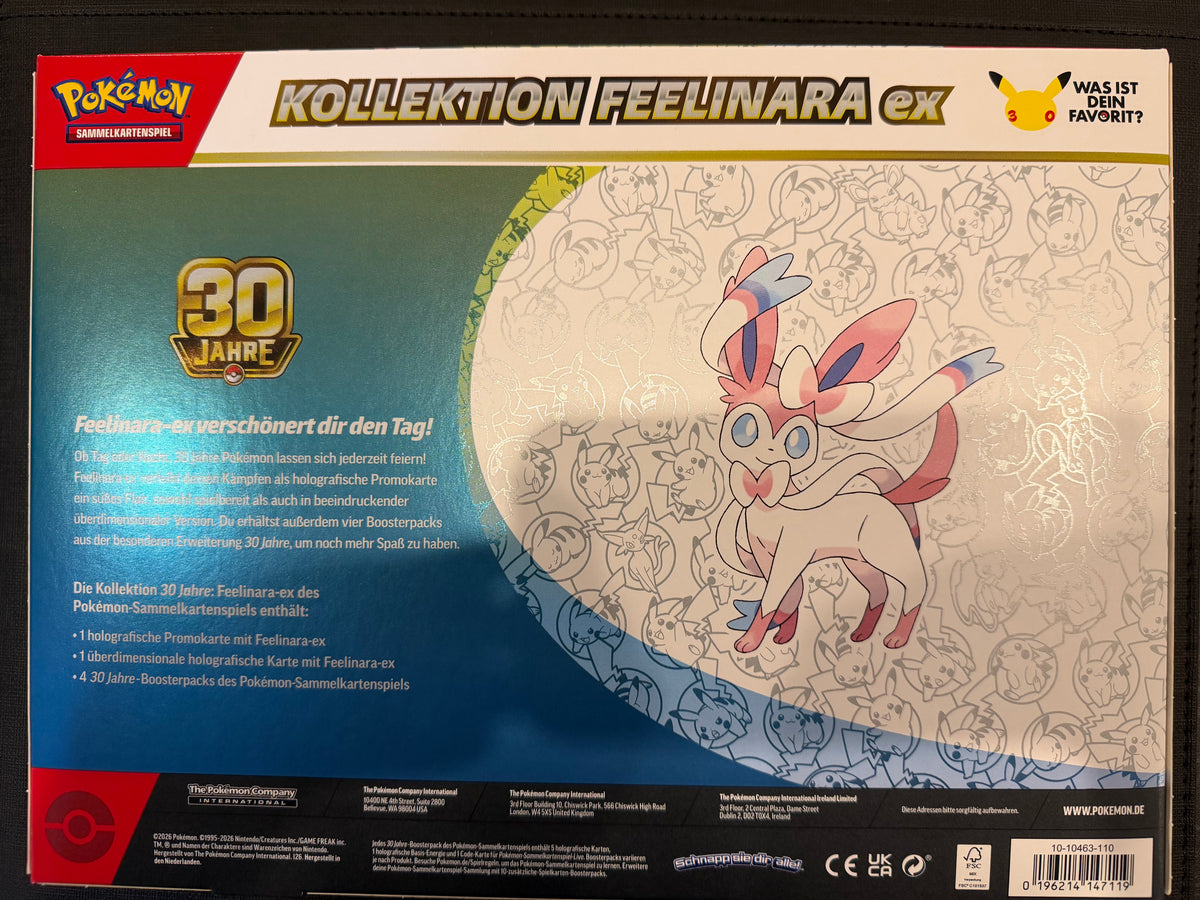 Pokémon 30 Jahre Feelinara-ex oder Quajutsu-ex Kollektion – Zufallsauswahl (Deutsch)