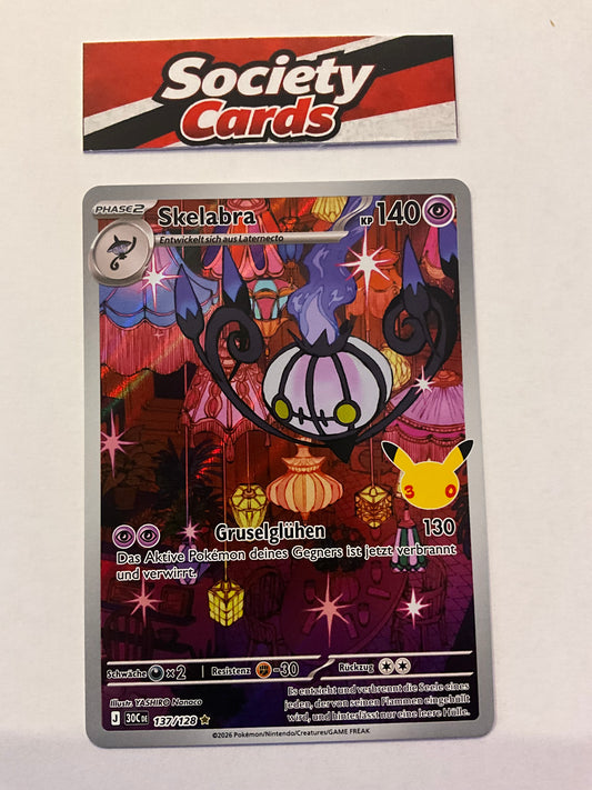 Pokémon Skelabra 137/128 Illustration Rare – 30 Jahre (Deutsch)