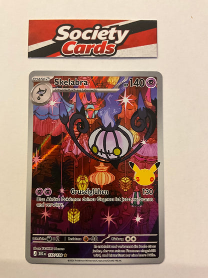 Pokémon Skelabra 137/128 Illustration Rare – 30 Jahre (Deutsch)