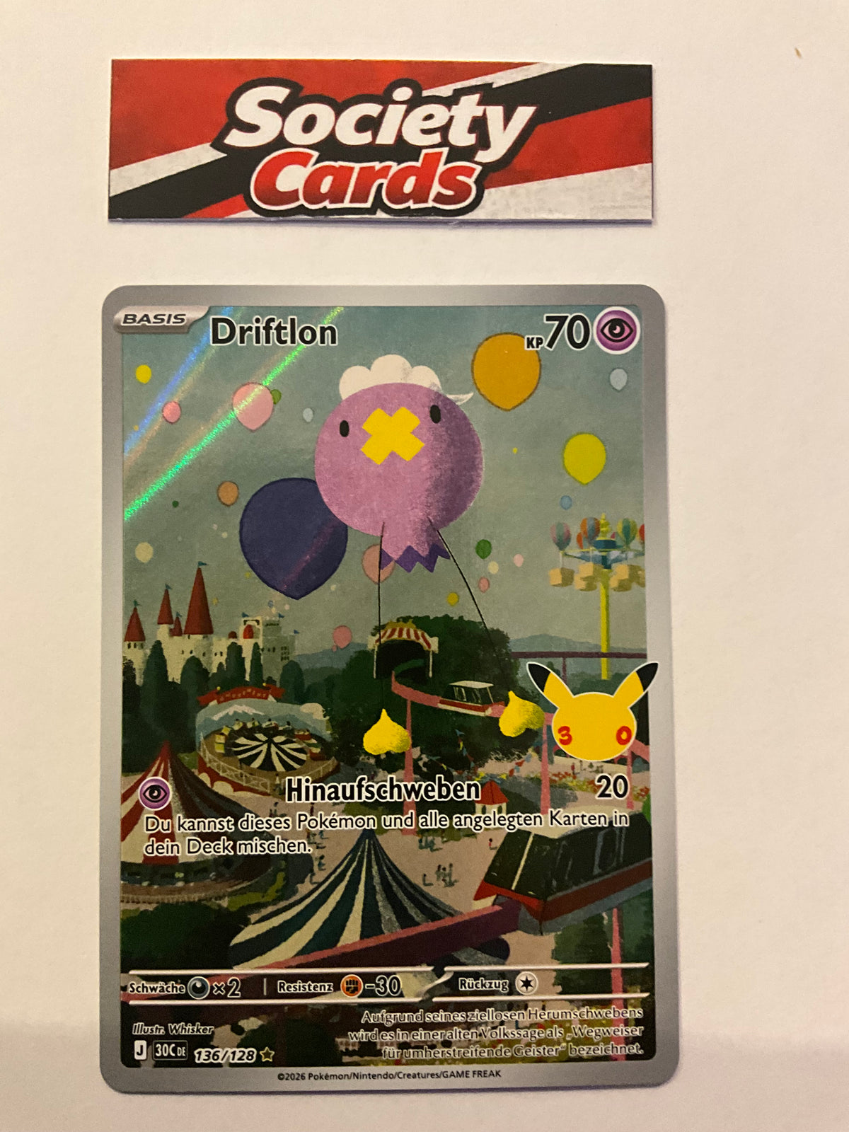 Pokémon Driftlon 136/128 Illustration Rare – 30 Jahre (Deutsch)