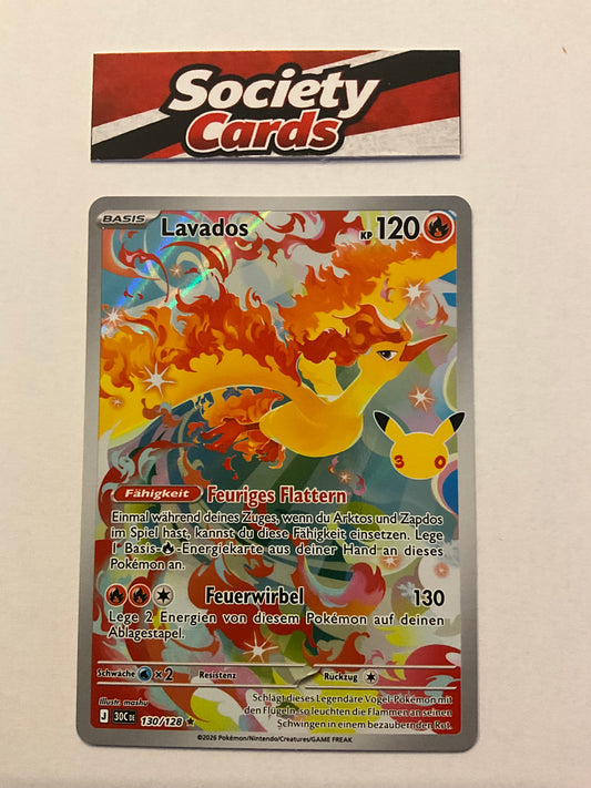 Pokémon Lavados 130/128 Illustration Rare – 30 Jahre (Deutsch)