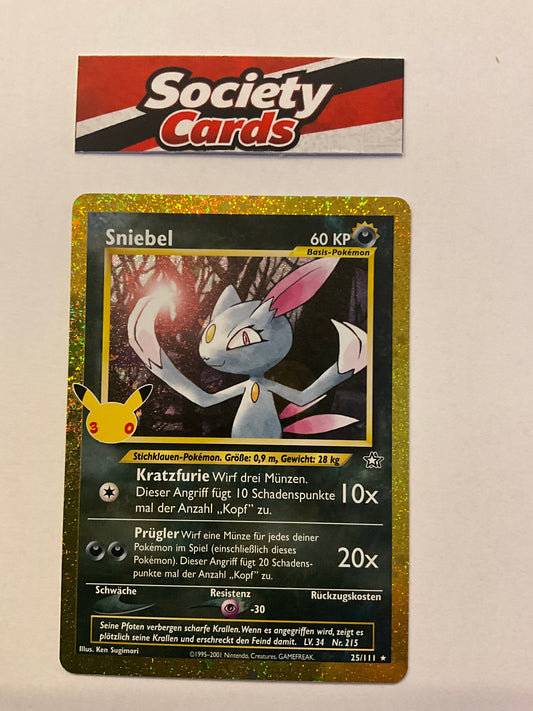 Pokémon Sniebel 25/111 Holo – 30 Jahre (Deutsch)