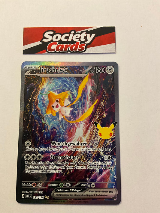 Jirachi ex 155/128 Special Illustration Rare aus Pokémon 30 Jahre – Deutsch