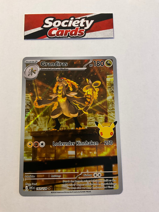 Pokémon Grandiras 143/128 Illustration Rare – 30 Jahre (Deutsch)