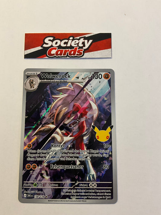 Pokémon Wolwerock 138/128 Illustration Rare – 30 Jahre (Deutsch)