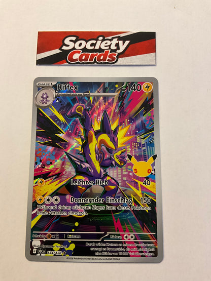 Pokémon Riffex 134/128 Illustration Rare – 30 Jahre (Deutsch)
