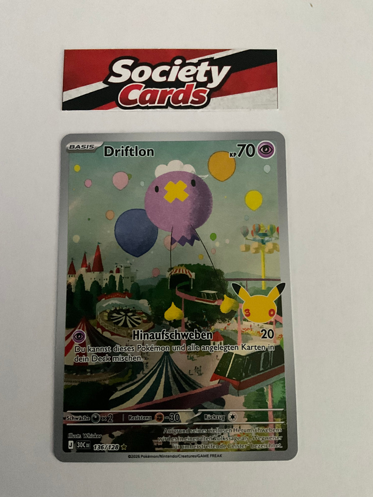 Pokémon Driftlon 136/128 Illustration Rare – 30 Jahre (Deutsch)