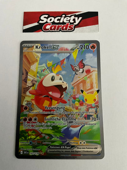 Pokémon Krokel ex 147/128 – Special Illustration Rare – 30 Jahre (Deutsch)