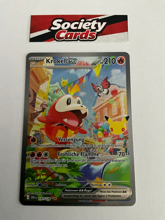Pokémon Krokel ex 147/128 – Special Illustration Rare – 30 Jahre (Deutsch)