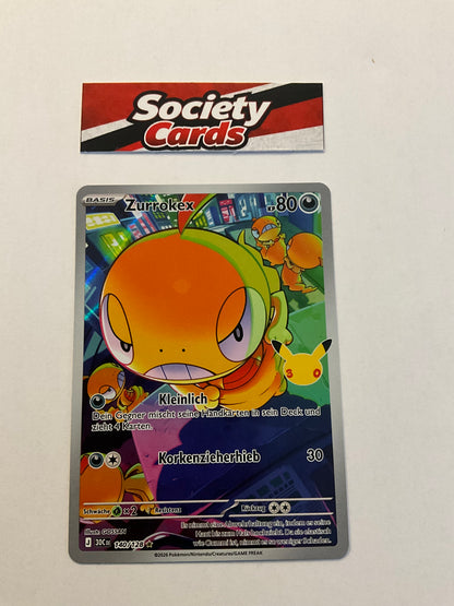 Pokémon Zurrokex 140/128 Illustration Rare – 30 Jahre (Deutsch)