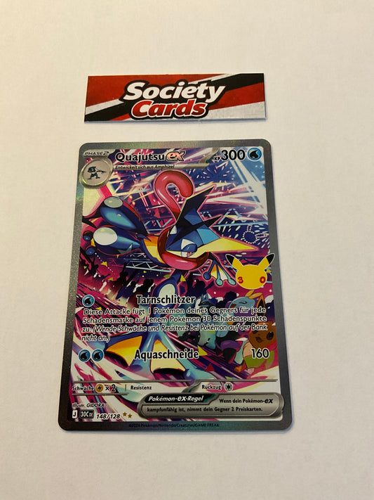 Pokémon Quajutsu ex 148/128 Special Illustration Rare – 30 Jahre (Deutsch)