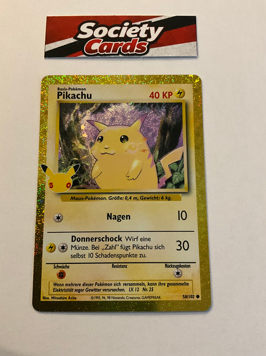 Pokémon Pikachu 58/102 Holo – 30 Jahre (Deutsch)