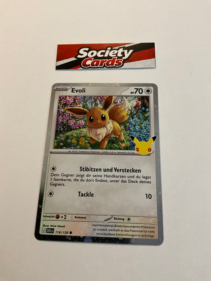Pokémon Evoli 116/128 Holo – 30 Jahre (Deutsch)
