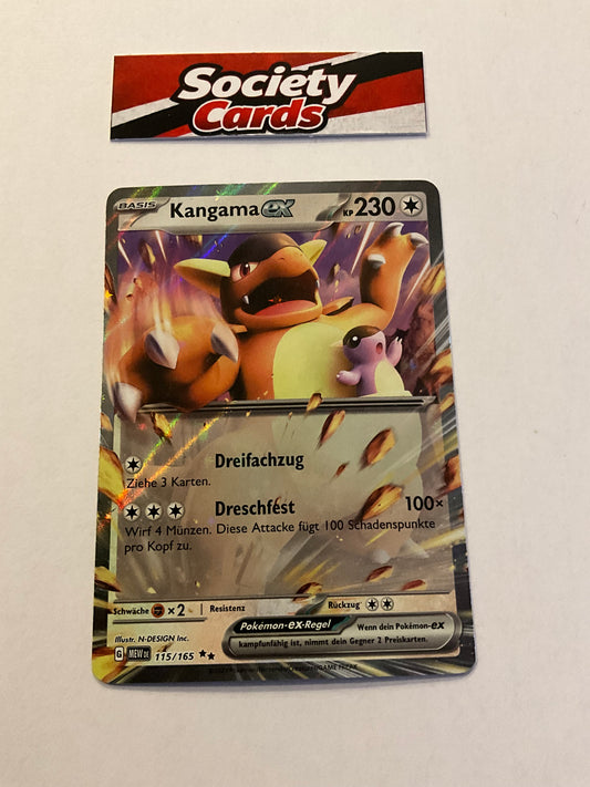 Pokémon Kangama ex 115/165 Double Rare – 151 (Deutsch)