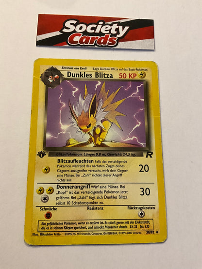 Pokémon Dunkles Blitza 38/82 – Team Rocket 1. Edition (Deutsch)