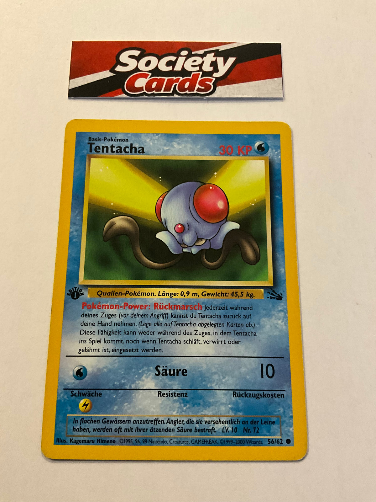Pokémon Tentacha 56/62 – Fossil 1. Edition (Deutsch)
