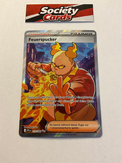 Pokémon Feuerspucker 119/094 Illustration Rare – Schwarze Blitze (Deutsch)