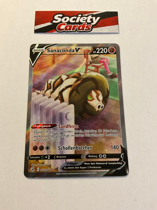 Pokémon Sanaconda V 252/264 Full Art – Fusionsangriff (Deutsch)
