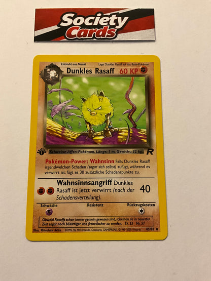 Pokémon Dunkles Rasaff 43/82 1. Edition – Team Rocket (Deutsch)