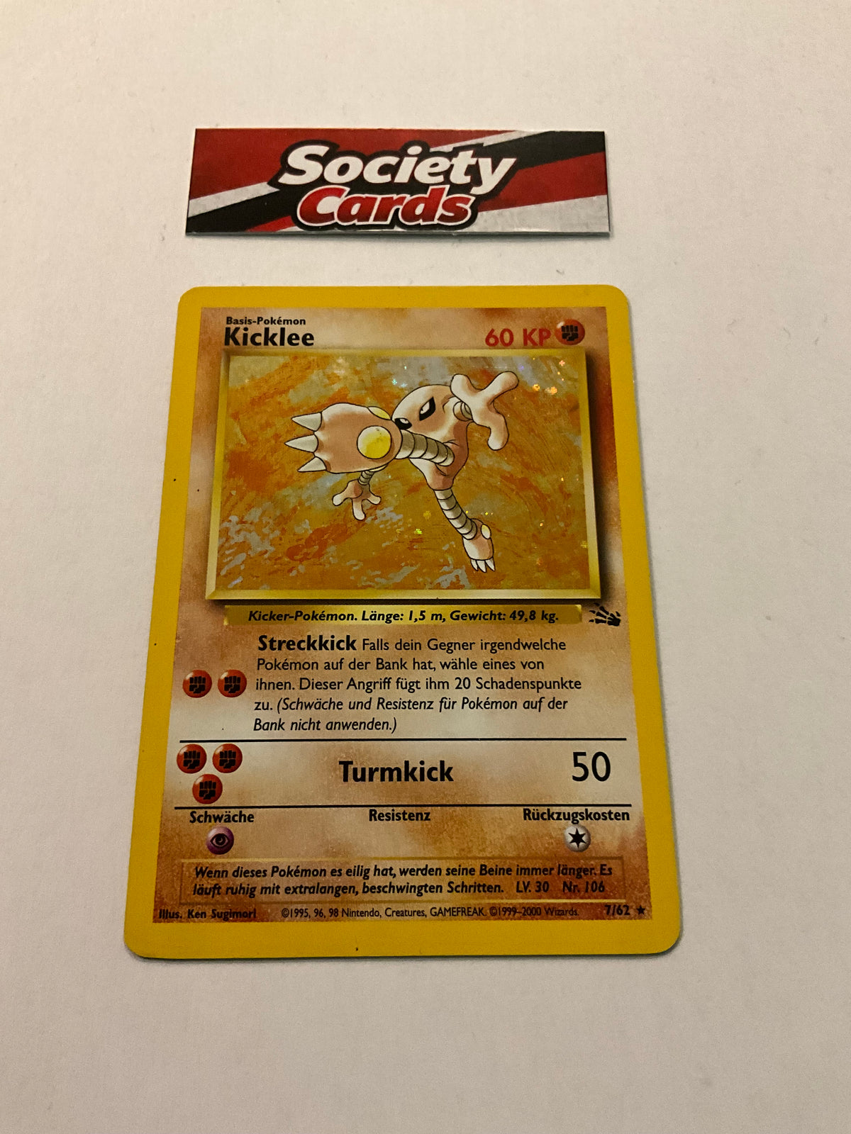 Pokémon Kicklee 7/62 Holo – Fossil (Deutsch)