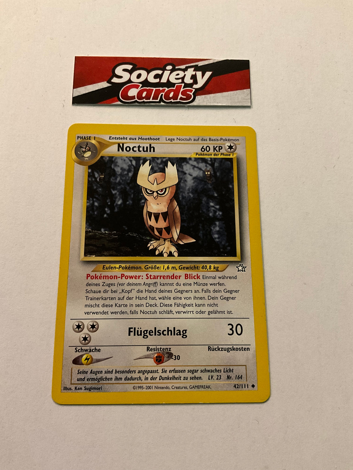Pokémon Noctuh 42/111 Uncommon – Neo Genesis (Deutsch)