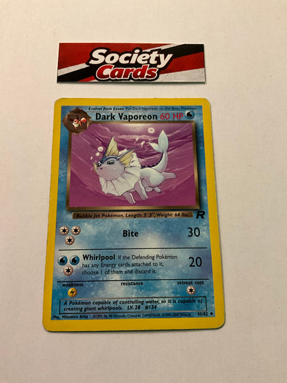 Pokémon Dark Vaporeon 45/82 Uncommon – Team Rocket (Englisch)