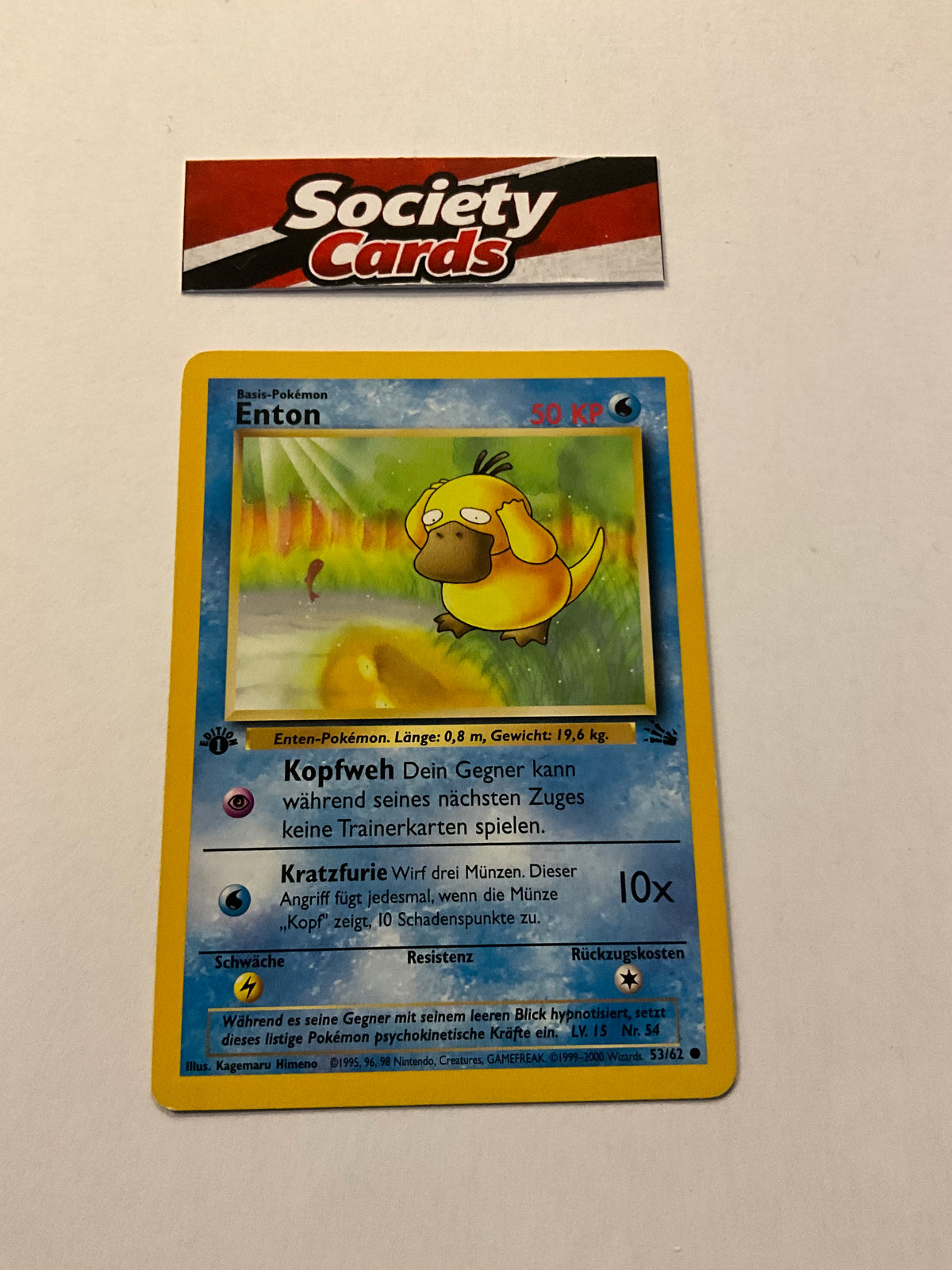 Pokémon Enton 53/62 1. Edition – Fossil (Deutsch)