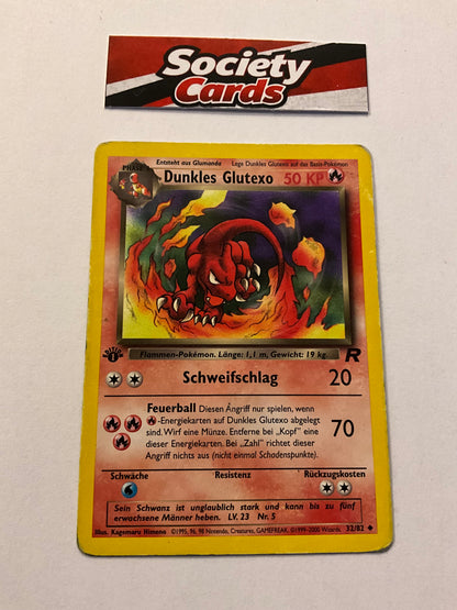 Pokémon Dunkles Glutexo 32/82 1. Edition – Team Rocket (Deutsch)