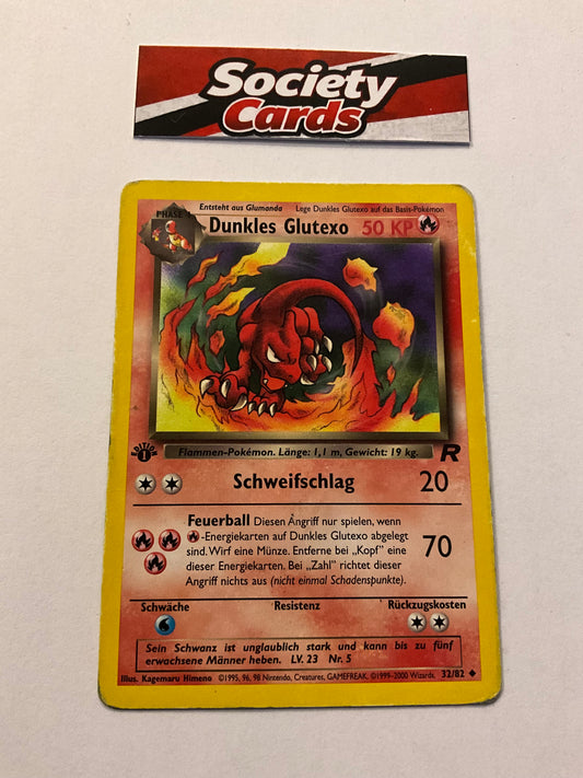 Pokémon Dunkles Glutexo 32/82 1. Edition – Team Rocket (Deutsch)